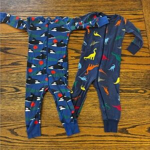 Hanna Andersson  Dinosaur and Whale Print Kids One Pieces